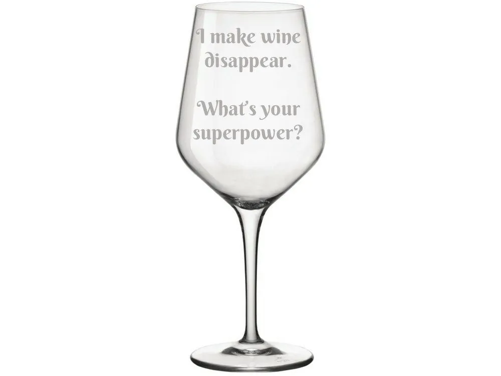 HAPPY PUMPKIN Čaša za vino "I make wine disappear. What's your superpower?"1152