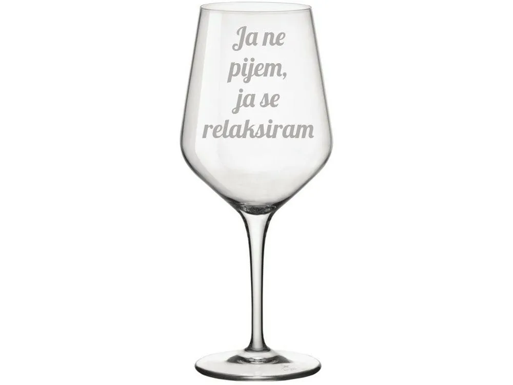 HAPPY PUMPKIN Čaša za vino "Ja ne pijem, ja se relaksiram"1102