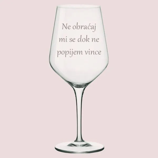 HAPPY PUMPKIN Čaša za vino "Ne obraćaj mi se dok ne popijem vince"1174