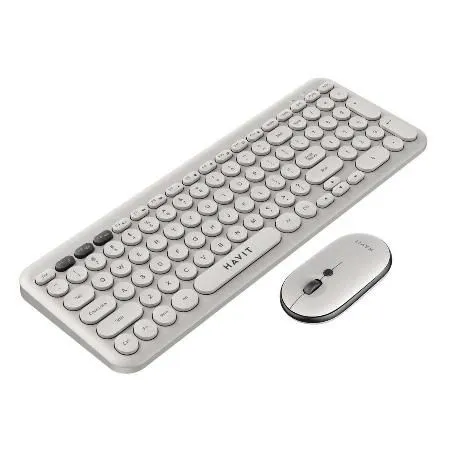 HAVIT bežični kombo ( miš + tastatura ) KB254GCM svetlo siva