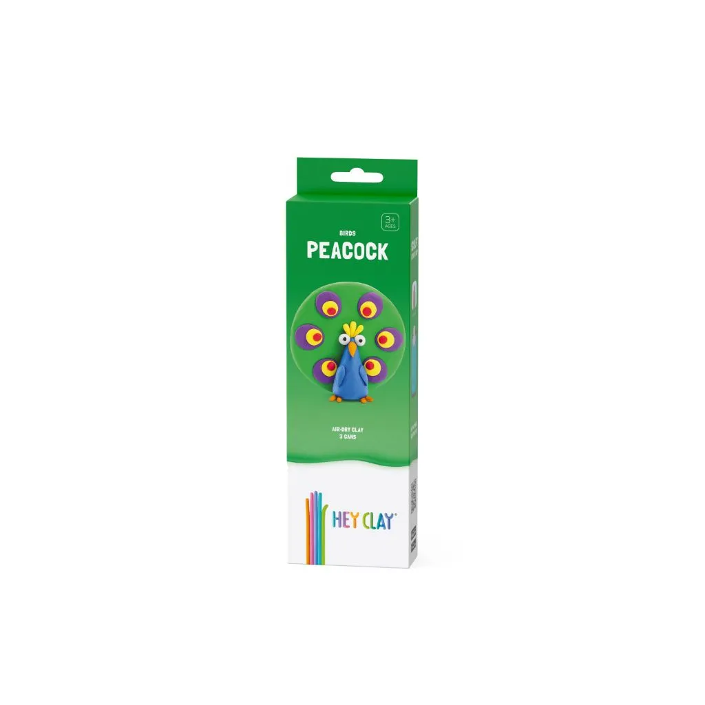 HEY CLAY Glina Birds - 3 cans - Peacock
