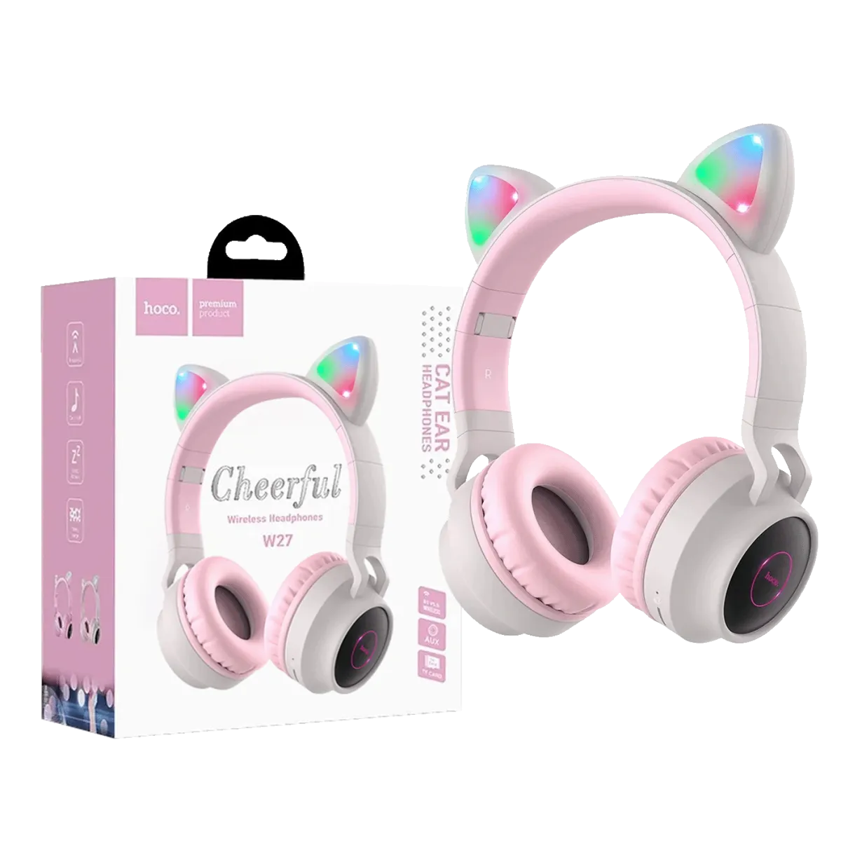 hoco. Bluetooth slušalice - W27 Cat Ear, siva