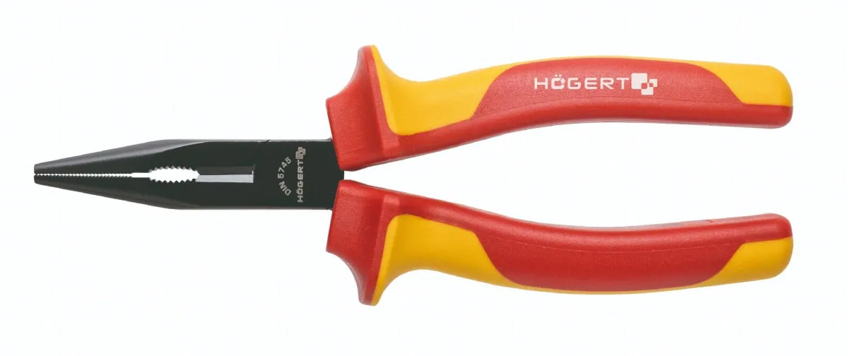 HOGERT Klešta izolirana VDE 1000 v 160 mm izdužena okrugla