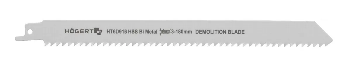 HOGERT List sabljaste testere 230 mm 6 TPI za rezanje drveta, metala, plastike