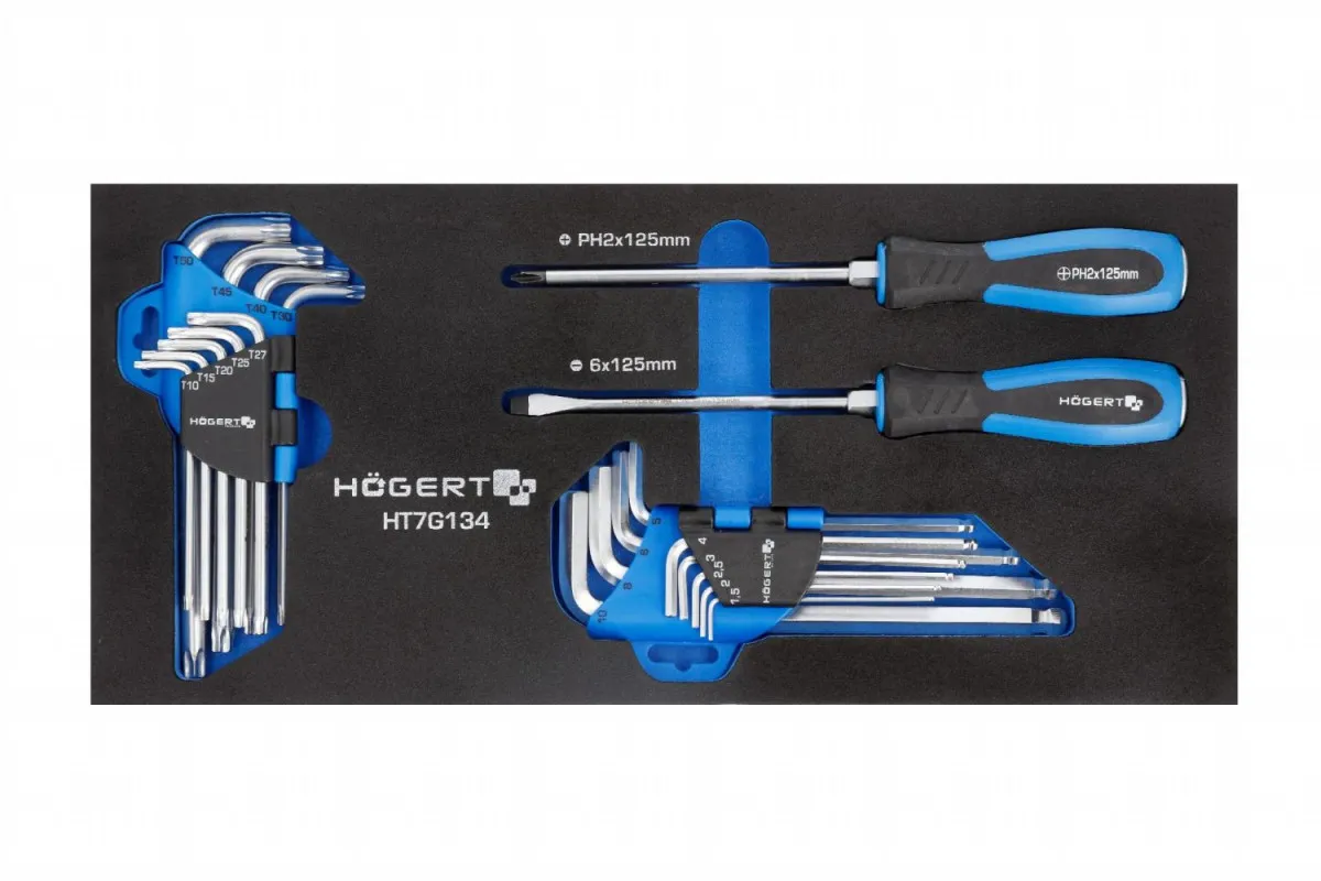 HOGERT Organizator EVA set odvijača inbusi HEX i Torx 20 kom