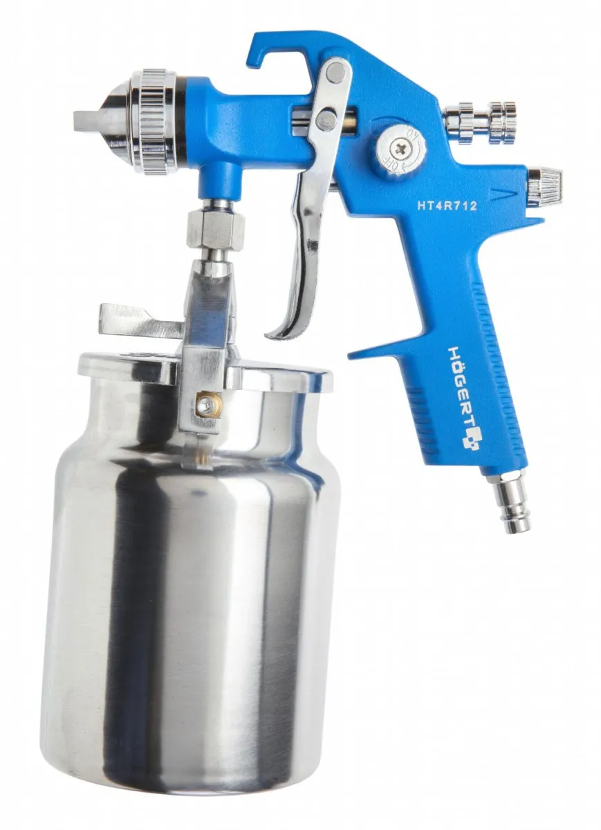 HOGERT Pištolj za bojenje 1/4  3 bar donji prihvat kantice 1000 ml