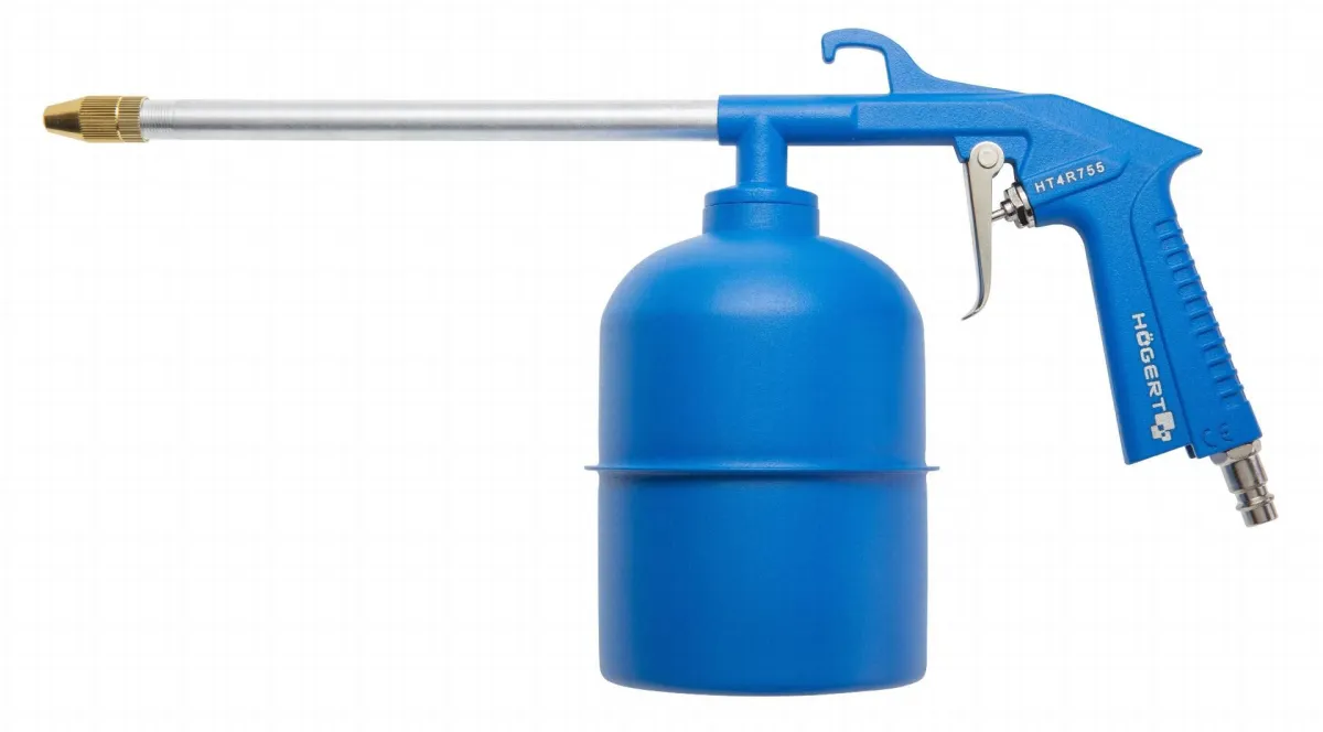 HOGERT Pištolj za čišćenje donji prihvat kantice 900 ml priključak 1/4  3-4 bar