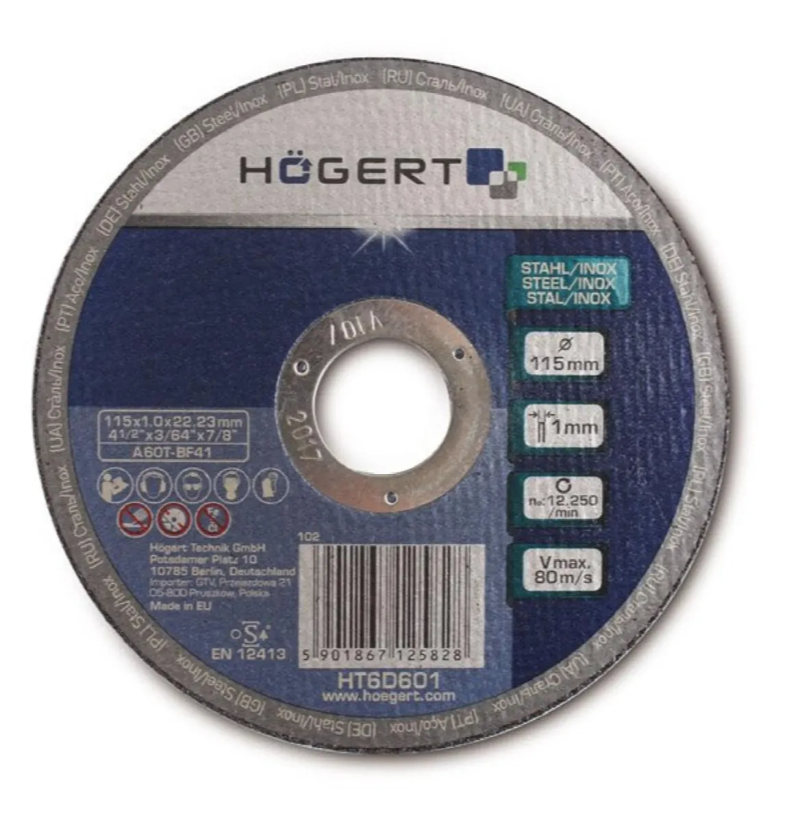 HOGERT Rezni disk za metal/inox 115 mm ultra tanak 1.0 mm