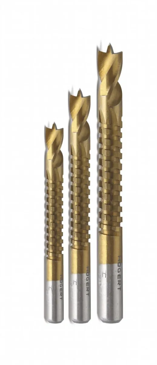 HOGERT Set nareznih burgija: 5,6,8 mm HSS