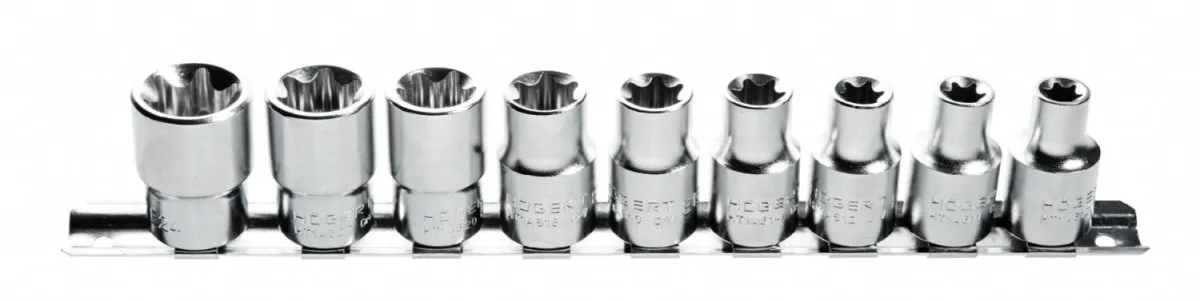 HOGERT Set Torx nasadnih ključeva 9 kom 1/2
