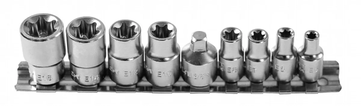 HOGERT Set Torx nasadnih ključeva 9 kom 1/4" i 3/8"