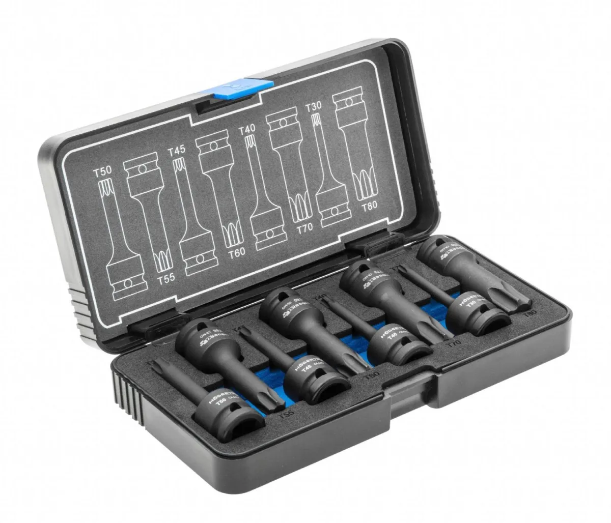 HOGERT Set udarnih nasadnih ključeva 1/2 Torx