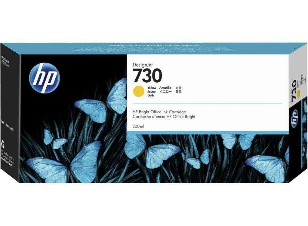 HP Kertridz No.730 Yello 300ml (P2V70A)