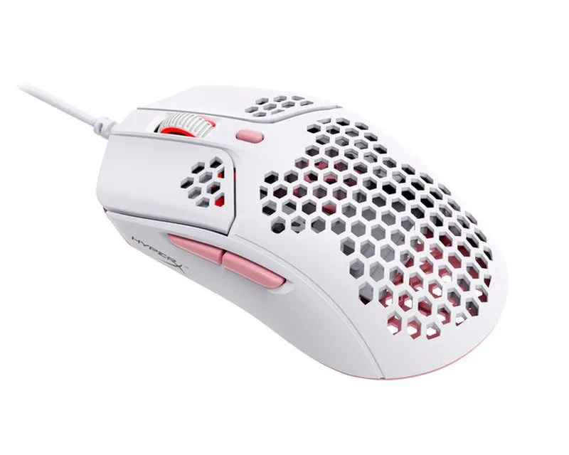 HYPERX Gaming miš Pulsefire Haste HMSH1-A-WT/G, bela-roze