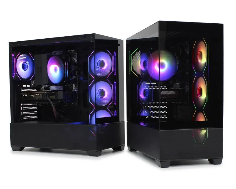 IG-MAX Kućište X218B-4F V2 ARGB Black Horizon glass