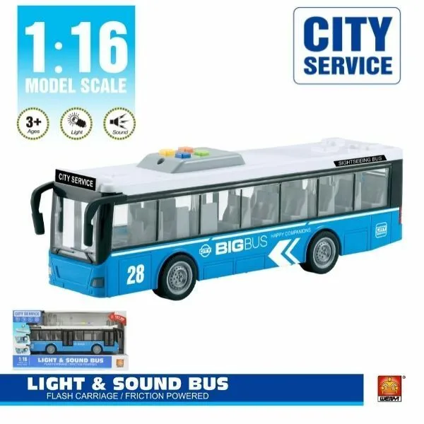Igračka Autobus sa zvukom i svetlom 1:16 WY910B