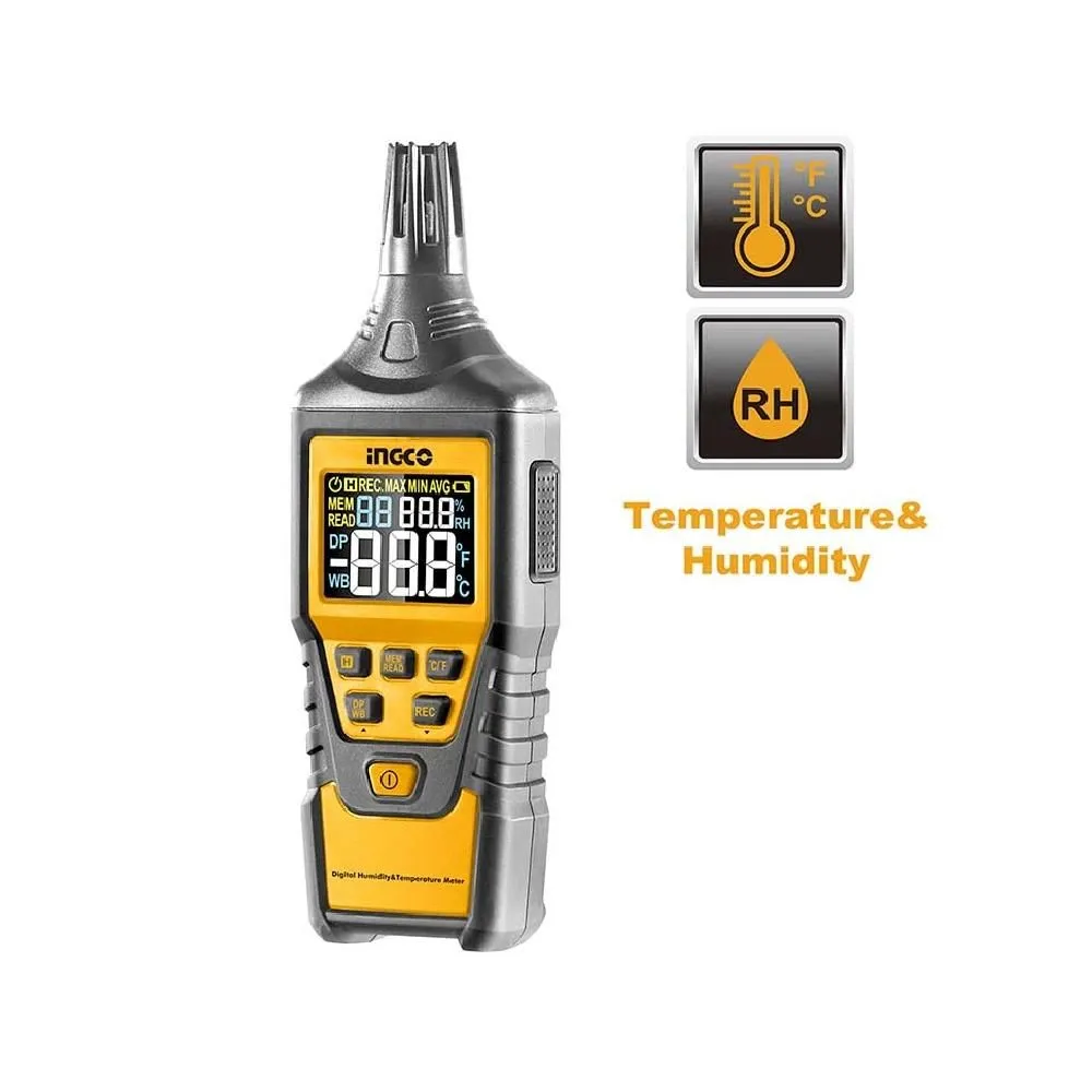 INGCO Digitalni merac vlaznosti i temperature HETHT01