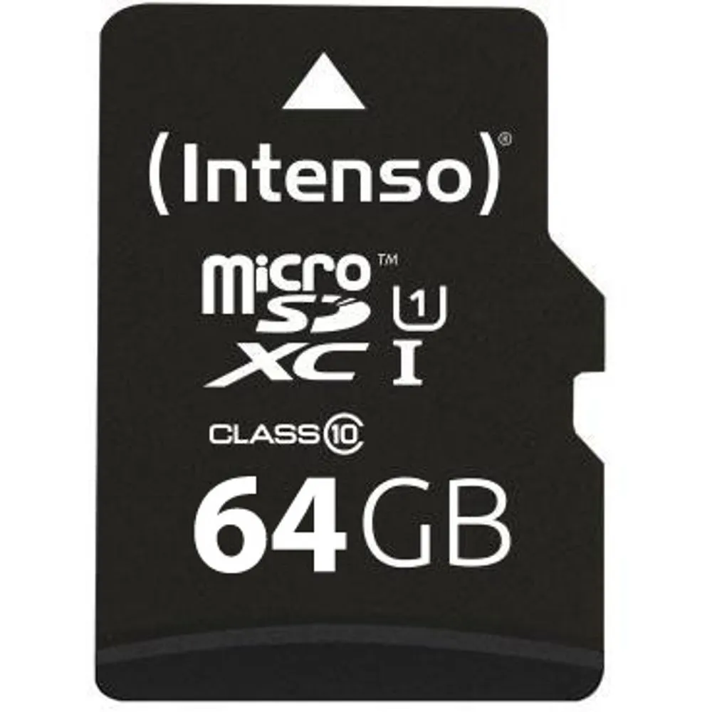 INTENSO 64GB Micro Secure Digital Card+Adapter/ čitanje 45MB/s