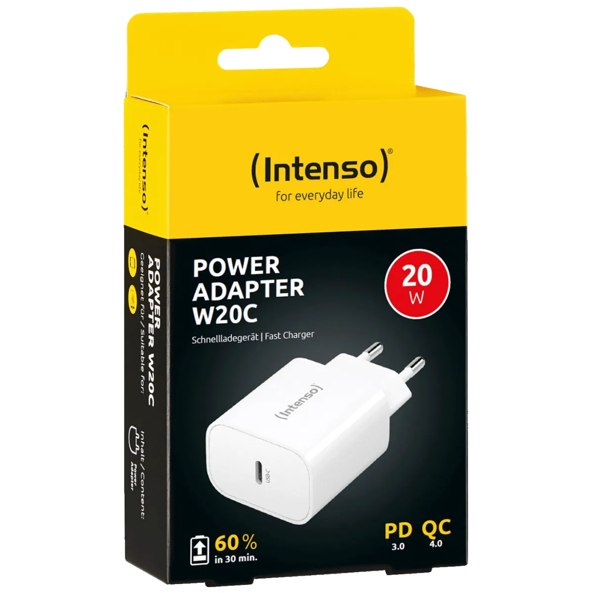 INTENSO Punjač kućni brzi W20C, USB-C, 3A, 20W