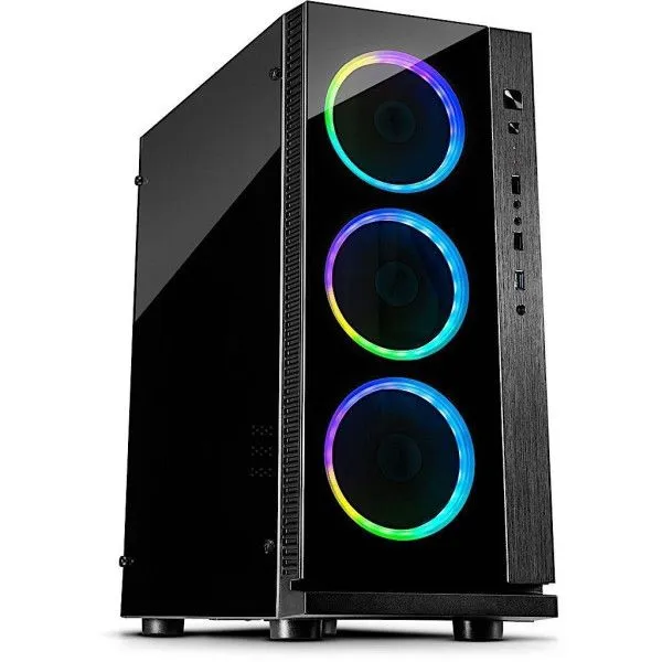 INTERTECH Kućište Midi Inter-Tech W-III RGB Tower black I RGB