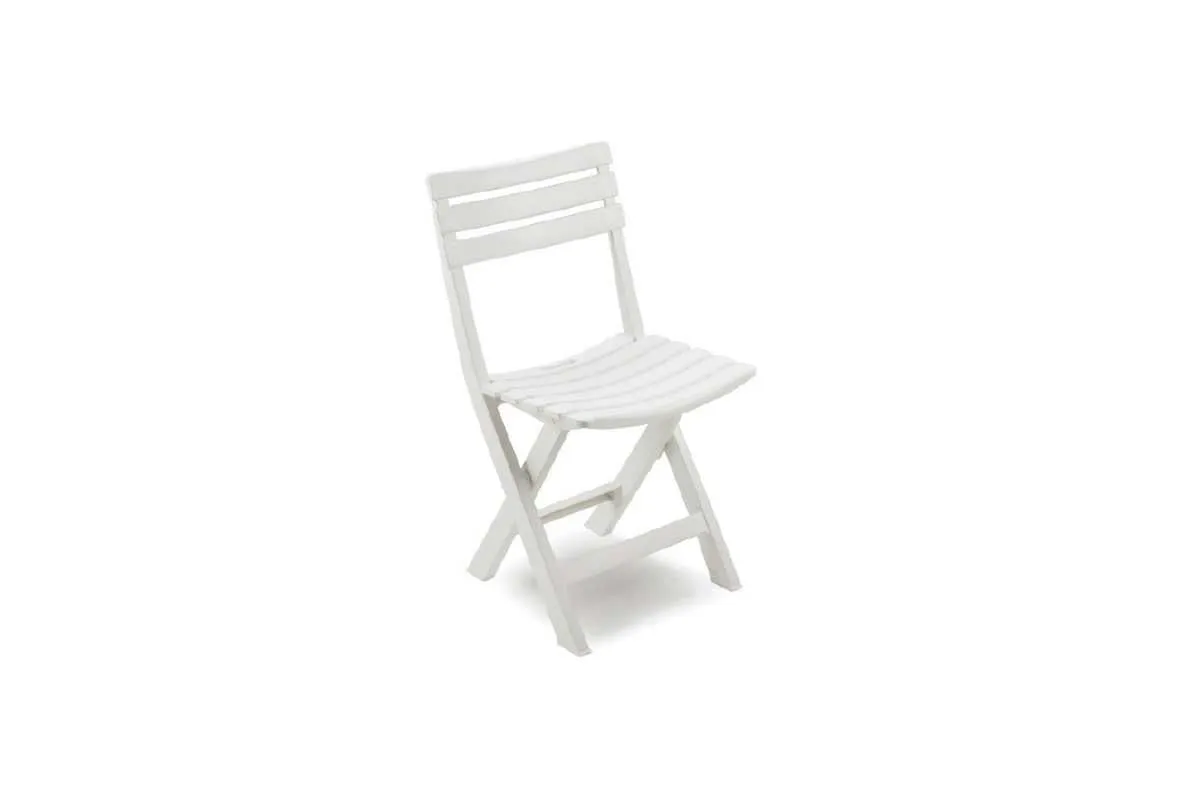 IPAE-PROGARDEN Baštenska plastična stolica Birki - bela 54 × 53 × 82 cm