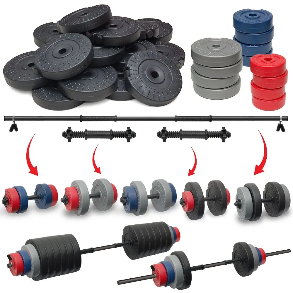 Iron Sport Set 118kg tegova i 2+1 šipka