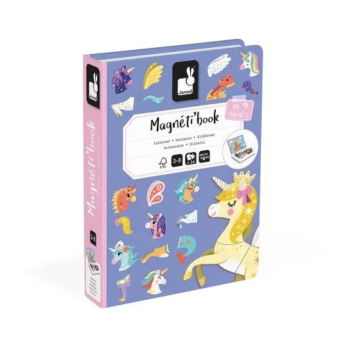 JANOD Kutija sa magnetima Magnetibook jednorozi