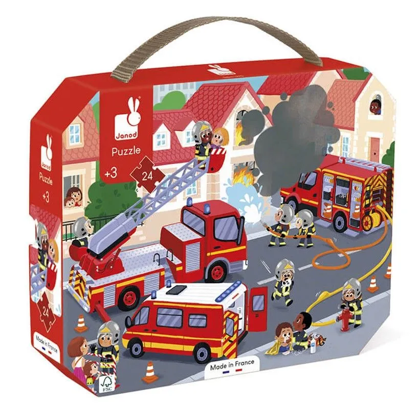 JANOD Puzzle za decu Vatrogasci - 24 dela