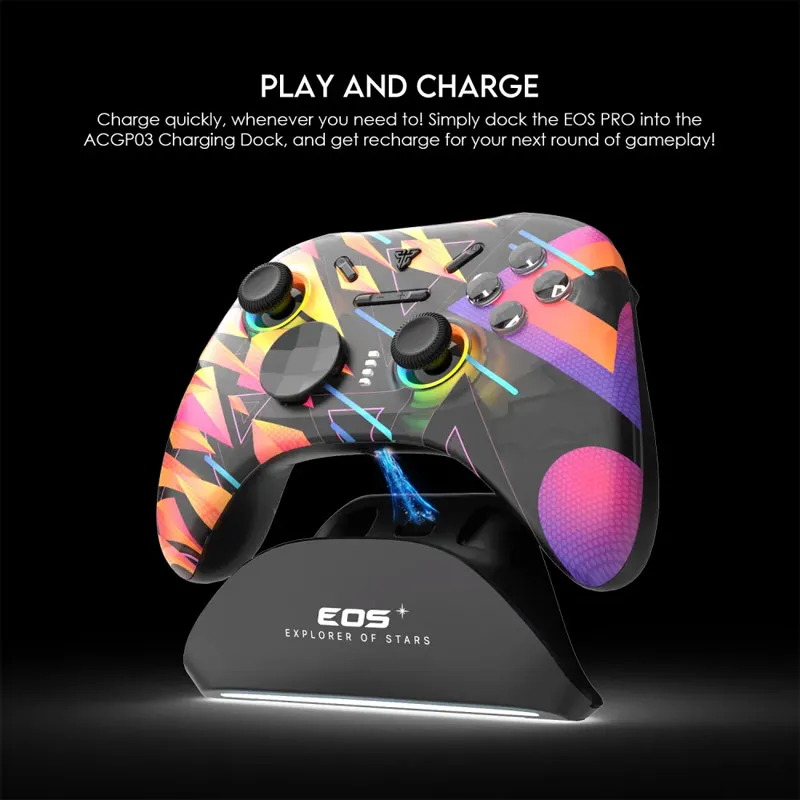 Joypad wireless charging dock Fantech ACGP03 WGP15 compatibile crni