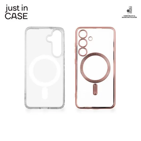 JUST IN CASE 2u1 Extra case MAG MIX paket maski za Samsung S25/ roza