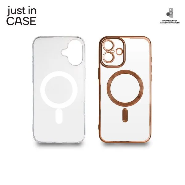JUST IN CASE 2u1 Extra case MAG MIX paket za iPhone 16 Plus/ roza