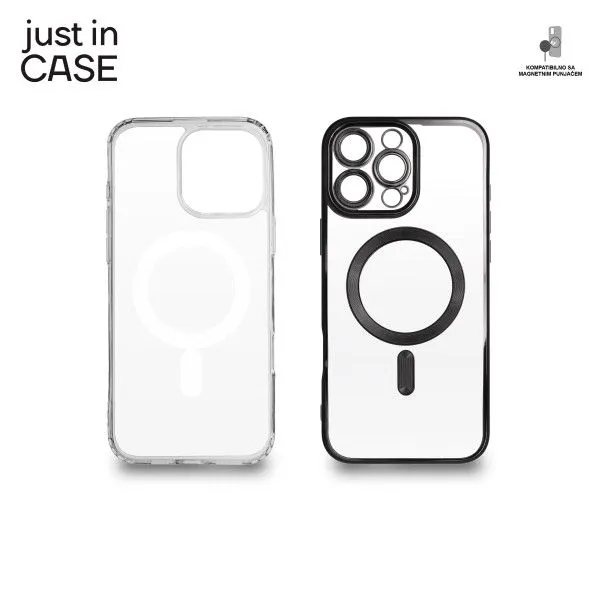JUST IN CASE 2u1 Extra case MAG MIX paket za iPhone 16 Pro Max, crna