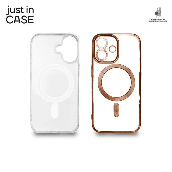 JUST IN CASE 2u1 Extra case MAG MIX paket za iPhone 16/ roza