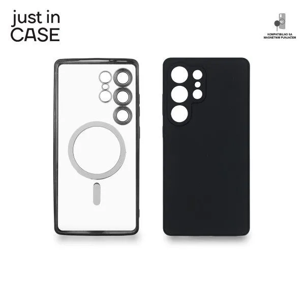 JUST IN CASE 2u1 Extra case MAG MIX PLUS paket maski za Samsung S25/ crna