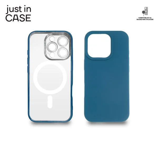 JUST IN CASE 2u1 Extra case MAG MIX PLUS paket za iPhone 16 Pro, plava