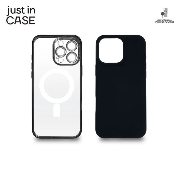 JUST IN CASE 2u1 Extra case MAG MIX PLUS paket za iPhone 16 Pro Max/ crna