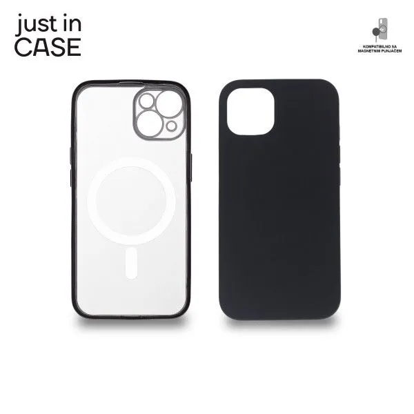 JUST IN CASE 2u1 Extra case MIX Magnetic iPhone 13/ crna