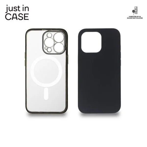 JUST IN CASE 2u1 Extra case MIX Magnetic iPhone 13 PRO/ crna