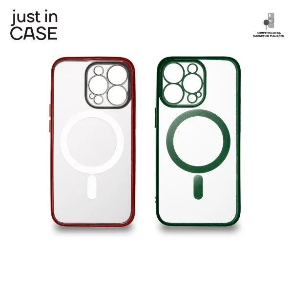 JUST IN CASE 2u1 Extra case MIX Magnetic za iPhone 13 PRO/ srebna/crvena