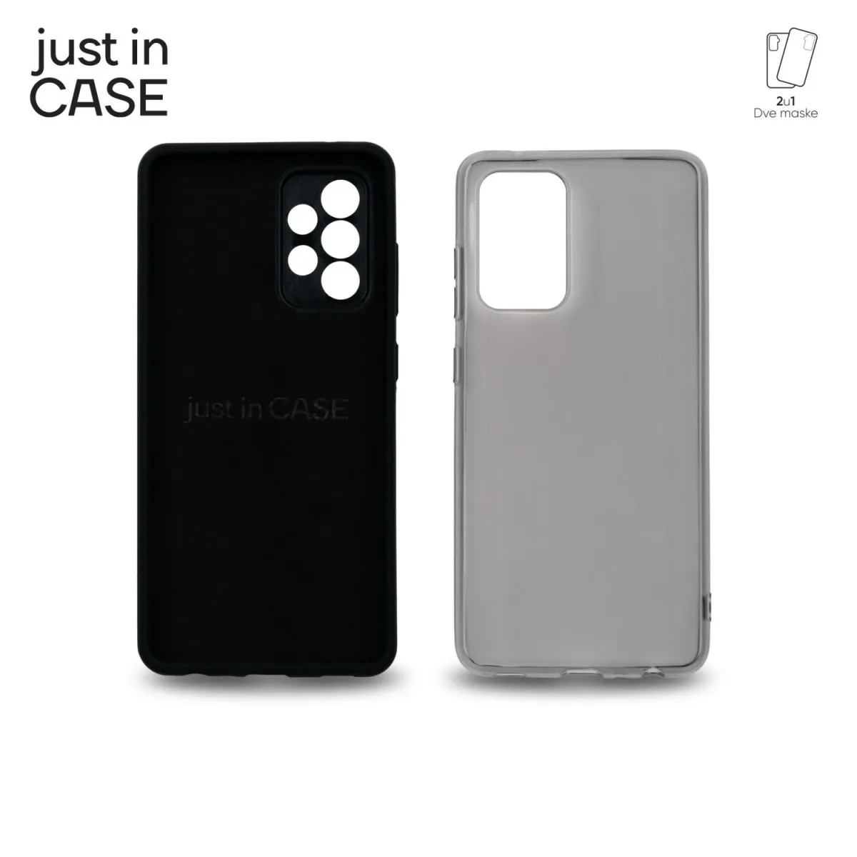 JUST IN CASE 2u1 Extra case MIX paket crni za A52S 5G