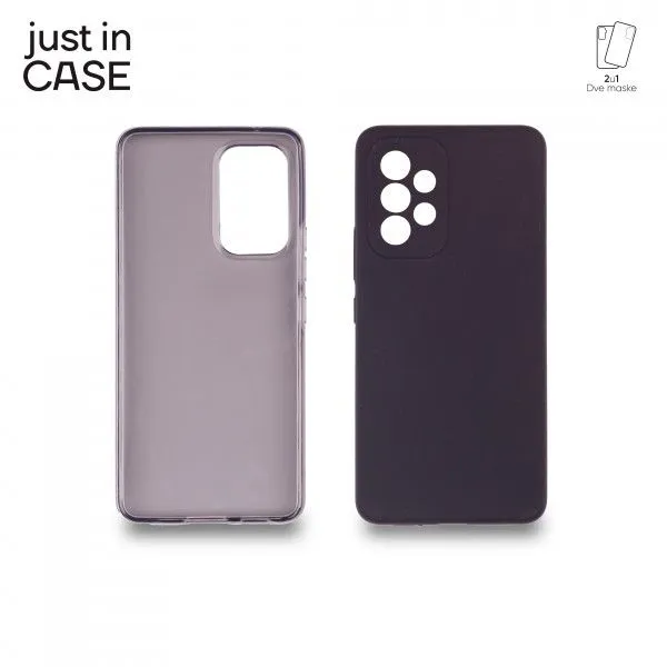 JUST IN CASE 2u1 Extra case MIX paket crni za A53 5G
