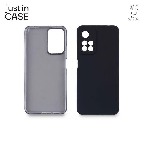 JUST IN CASE 2u1 Extra case MIX paket crni za Redmi Note 11 Pro + 5G