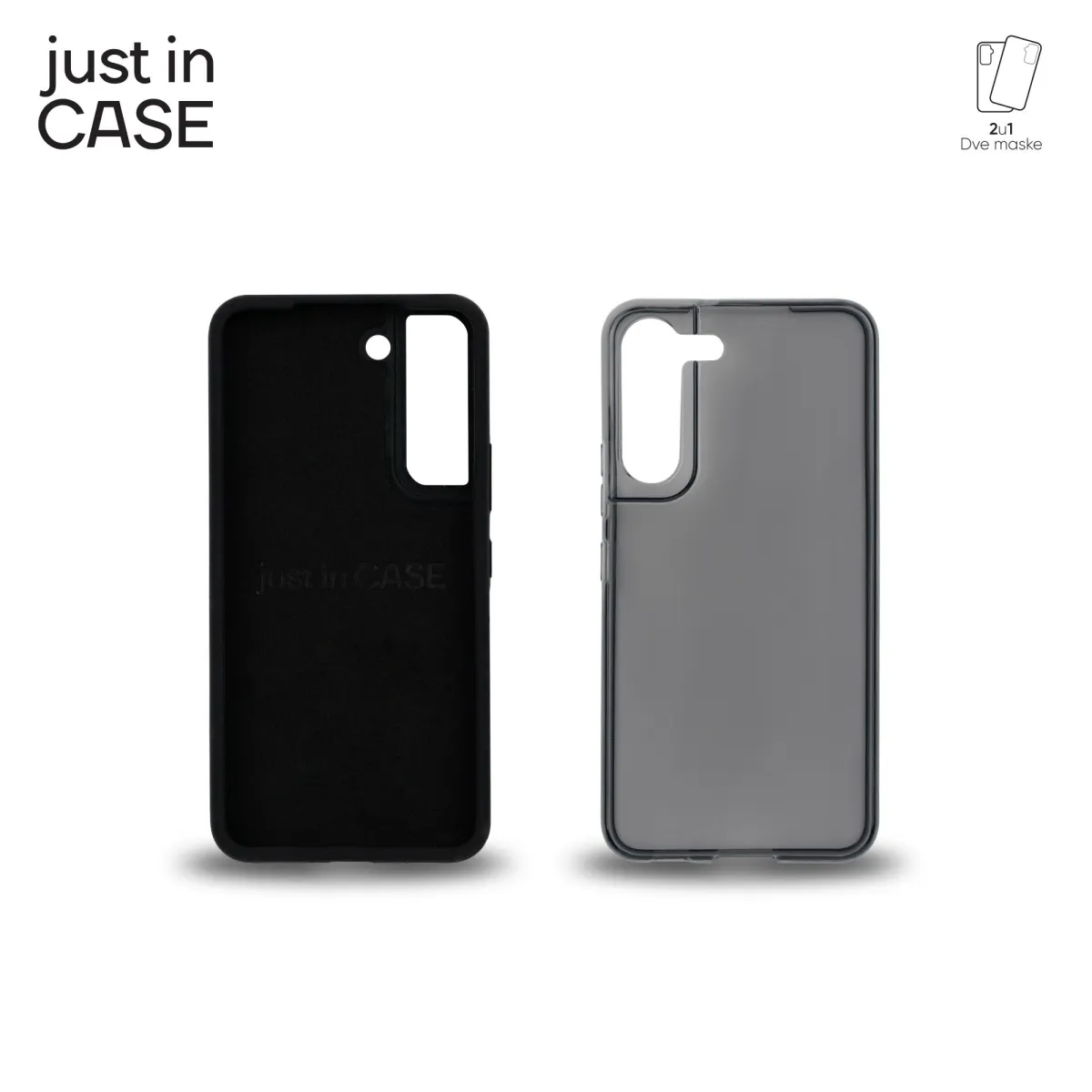 JUST IN CASE 2u1 Extra case MIX paket crni za S22