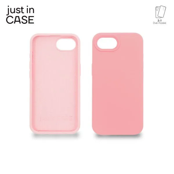 JUST IN CASE 2u1 Extra case MIX PLUS paket maski za iPhone 16e/ roza