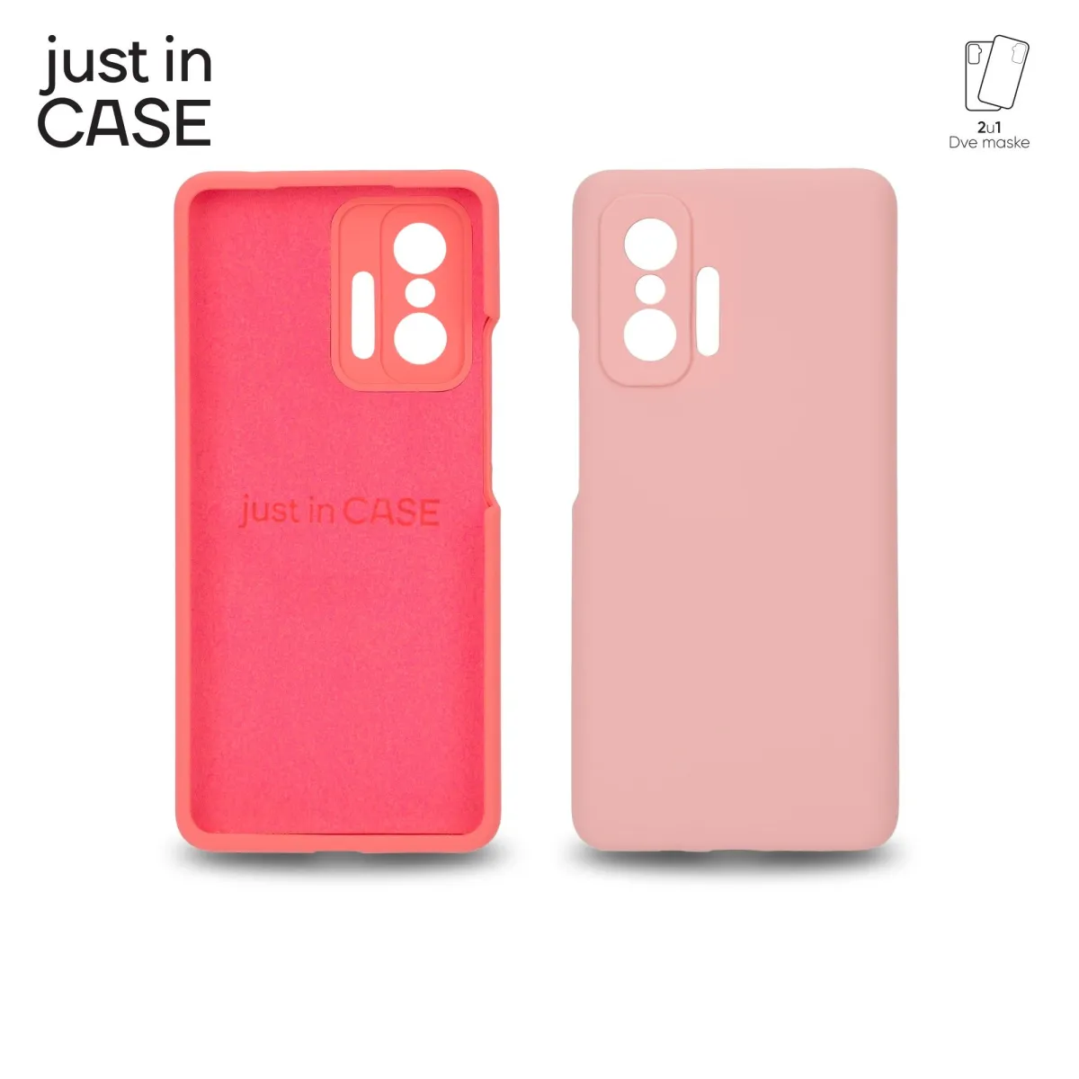 JUST IN CASE 2u1 Extra case MIX PLUS paket pink za Mi 11T/11T pro 128GB