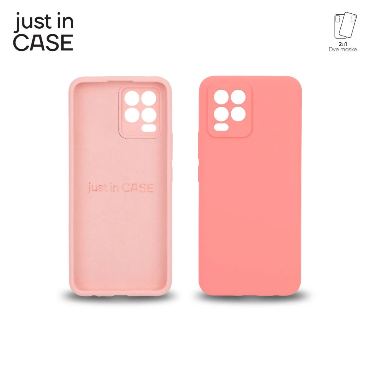 JUST IN CASE 2u1 Extra case MIX PLUS pink paket za Realme 8