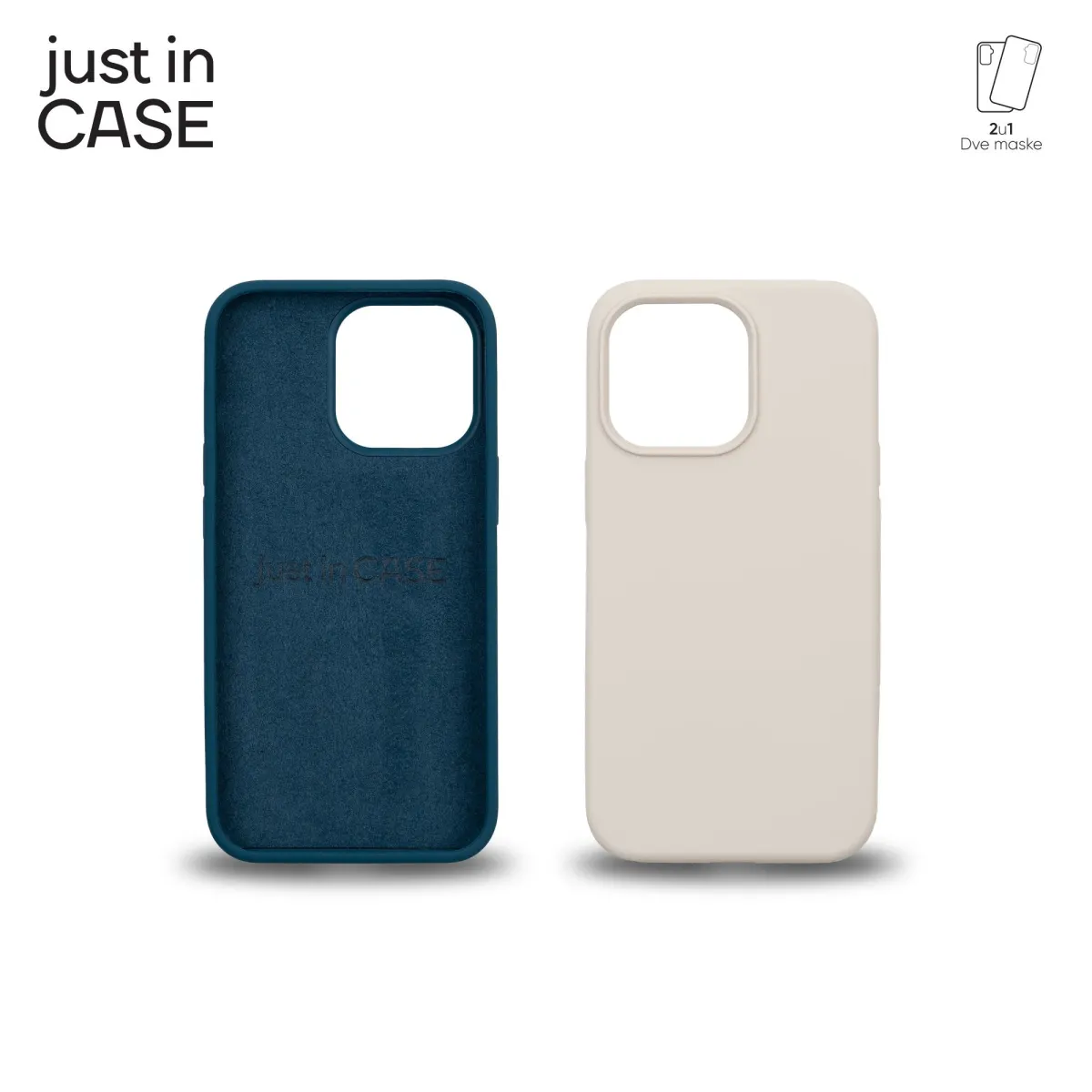 JUST IN CASE 2u1 Extra case MIX za iPhone 13 PRO/ terget/krem