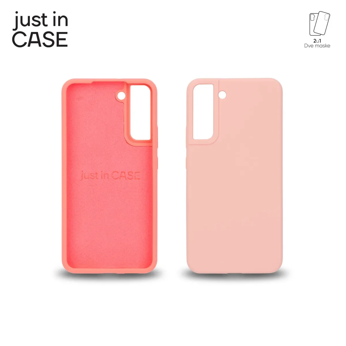 JUST IN CASE 2u1 Extra case MIX za S22+/ roze/puder roze
