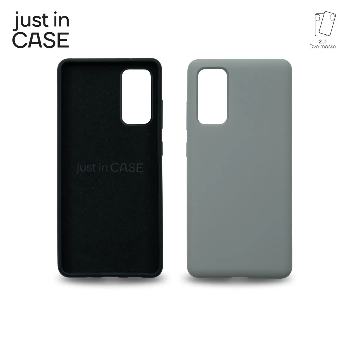 JUST IN CASE 2u1 Extra case MIX za SAMSUNG S20 FE/ crna/siva