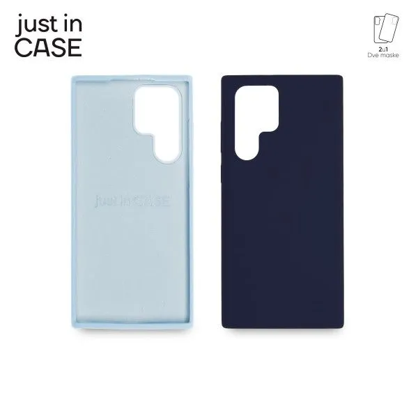 JUST IN CASE Futrola silikonska 2in1 za Samsung S22 ULTRA/ teget/plava
